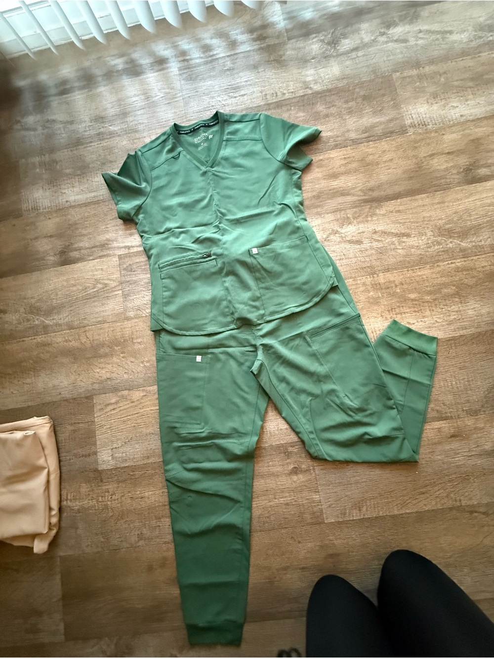 Fabletics Women's Sage Green Track Jogger Set